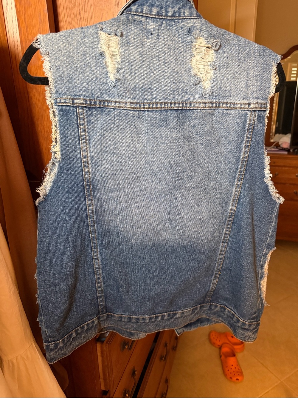 Forever 21 Distressed Denim Vest - Blue - Picture 5 of 5
